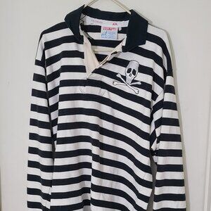 Vintage Rugbywear By Maxmore Black and White With Skull Accents Size 46